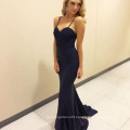 Women Western Style Cheap Mermaid Navy Long Bridesmaid Dress Made in China